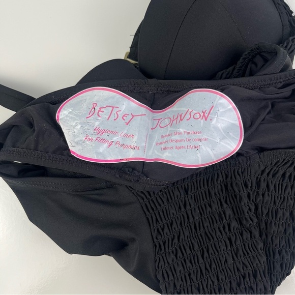 Betsey Johnson Smocked Corset One piece Swimsuit sz Small - Picture 6 of 12